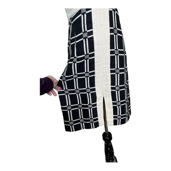 Milly black cream sleeveless color block lined canvas sheath dress size 0 - Picture 9 of 16